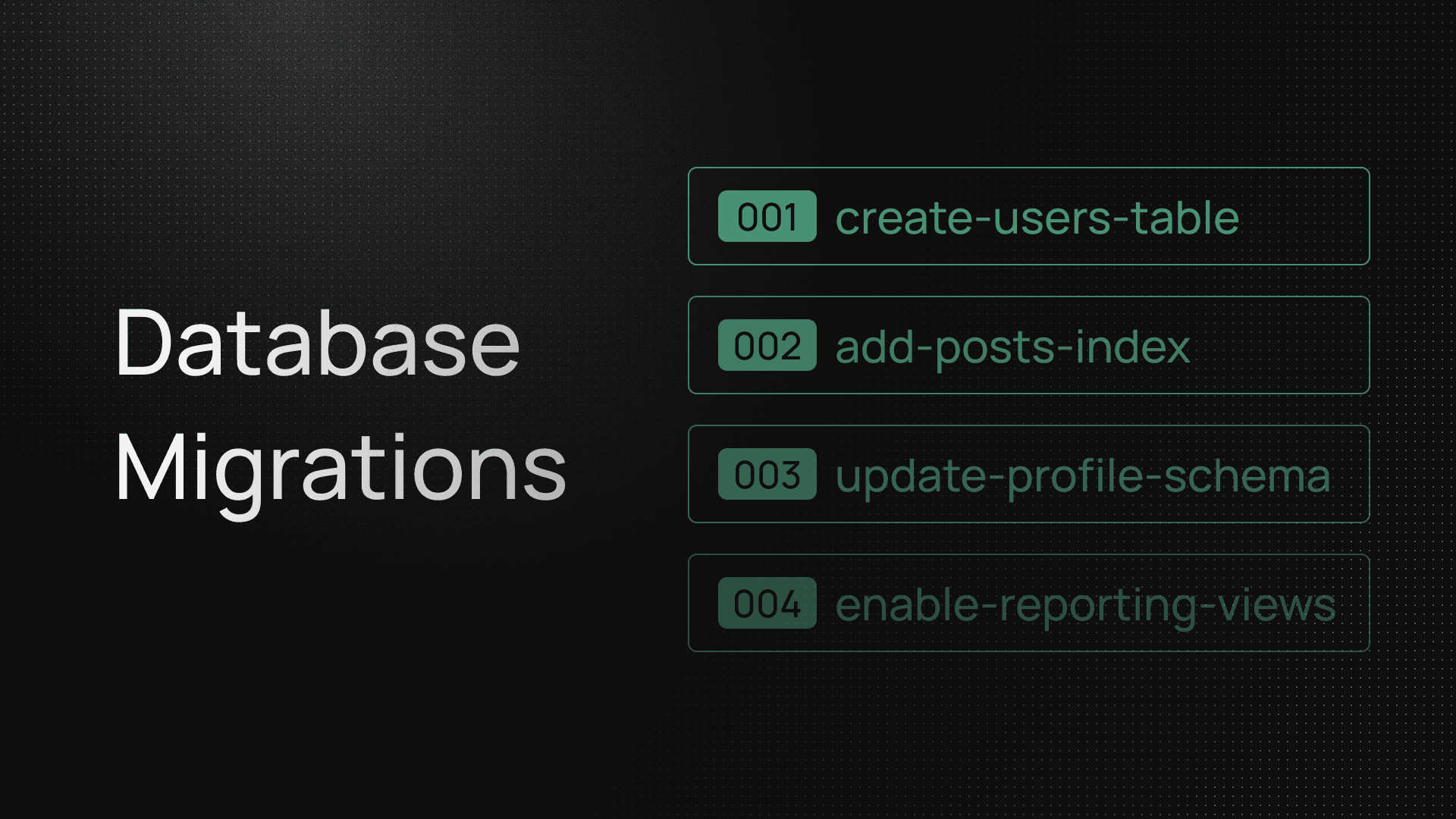 Keep track of every schema change with Database Migrations in InsForge